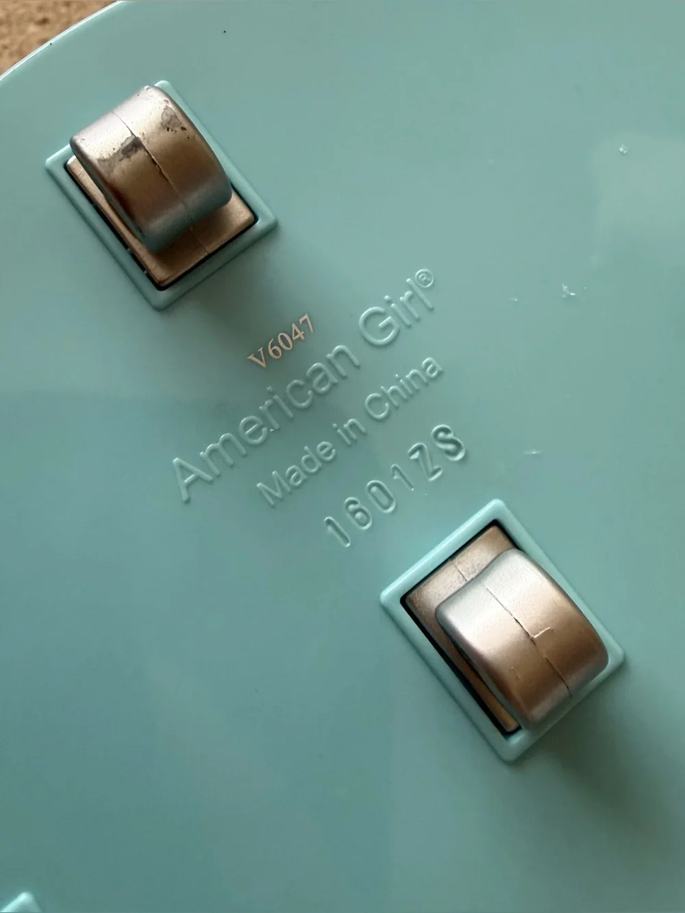American Girl Dresser Retro Mid- Century Blue Round Drawers